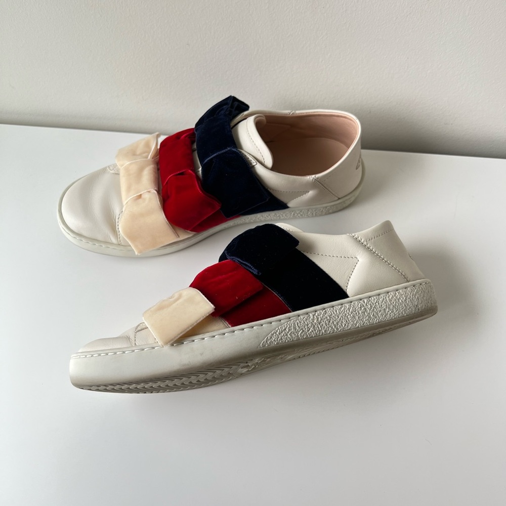 Gucci women’s Ace Sneaker with velvet bows size 36.5 - Picture 6 of 8